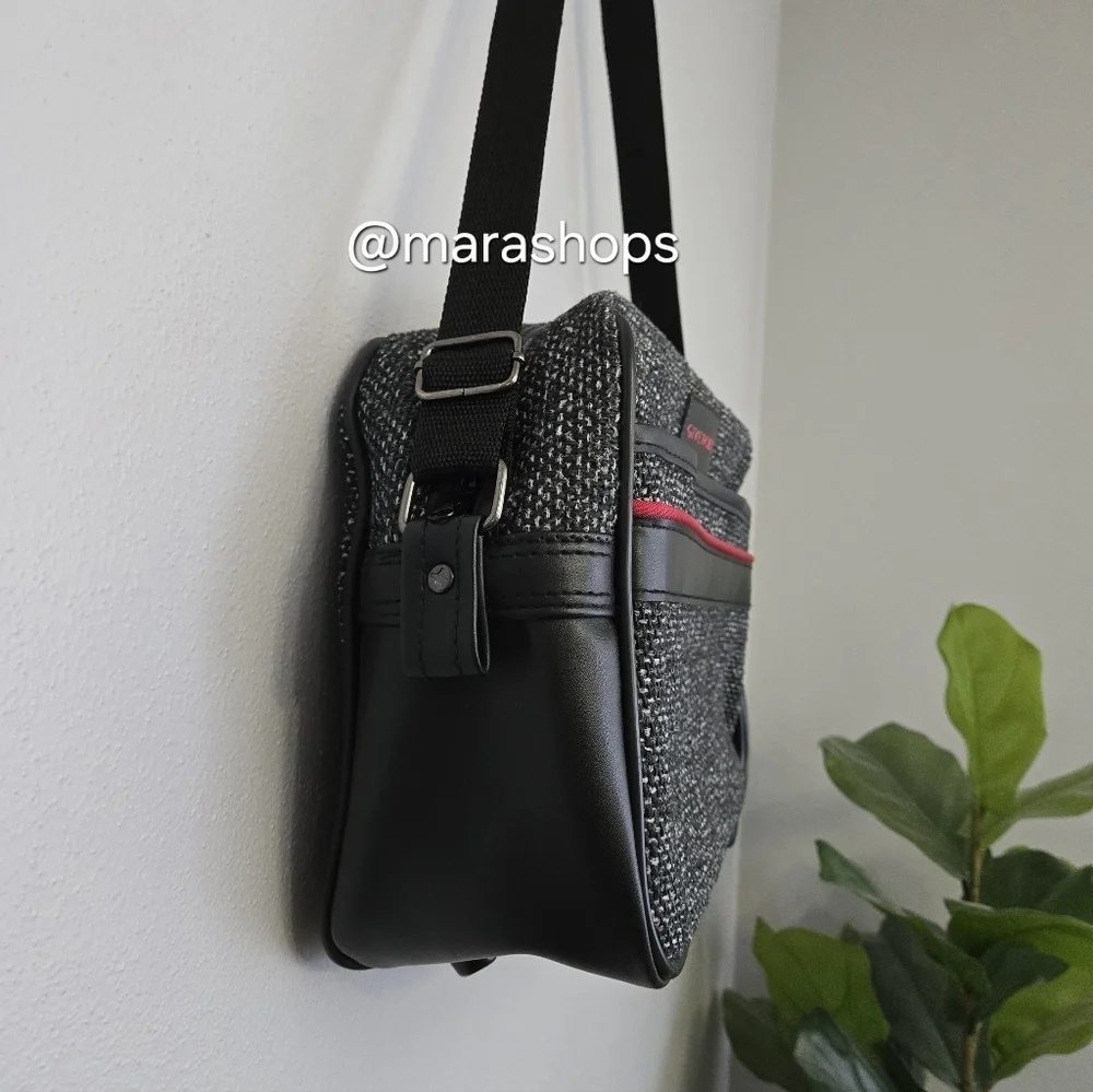 Givenchy Vintage Messenger Bag Black Tweed
